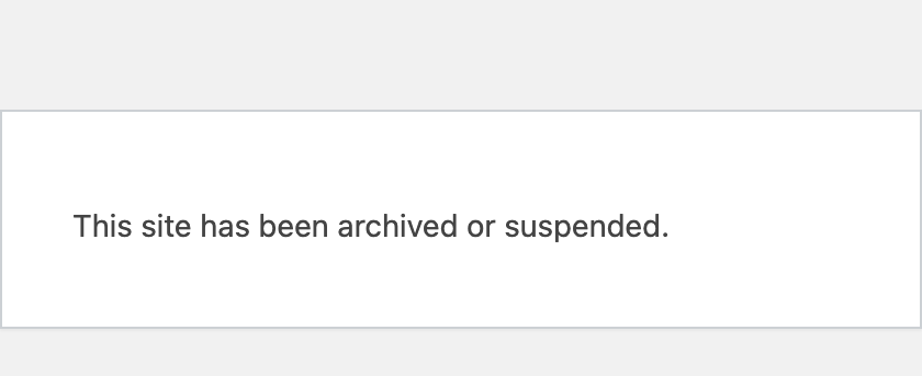 Plain error page on integrium.com reading: This site has been archived or suspended.
